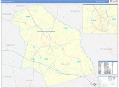 Bulloch County, GA Digital Map Basic Style