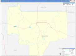 Bullock County, AL Digital Map Basic Style