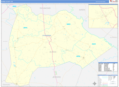 Burke County, GA Digital Map Basic Style