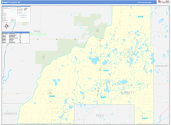 Burnett County, WI Digital Map Basic Style