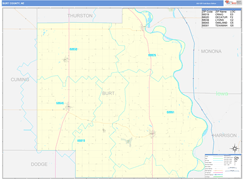 Burt County, NE Digital Map Basic Style