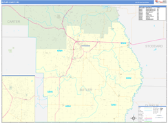 Butler County, MO Digital Map Basic Style