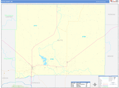 Butte County, SD Digital Map Basic Style