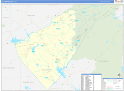 Calaveras County, CA Digital Map Basic Style