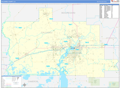 Calcasieu Parish (County), LA Digital Map Basic Style