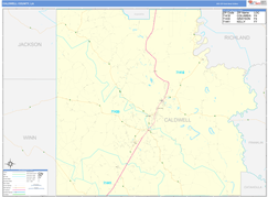 Caldwell Parish (County), LA Digital Map Basic Style