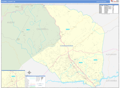 Caldwell County, NC Digital Map Basic Style
