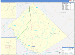 Caldwell County, TX Digital Map Basic Style