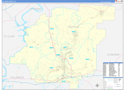 Calhoun County, AL Digital Map Basic Style