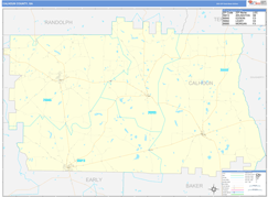 Calhoun County, GA Digital Map Basic Style