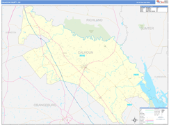 Calhoun County, SC Digital Map Basic Style