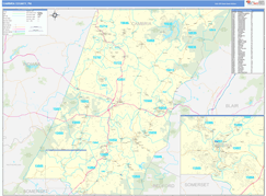 Cambria County, PA Digital Map Basic Style