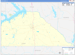 Camp County, TX Digital Map Basic Style