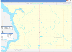 Campbell County, SD Digital Map Basic Style