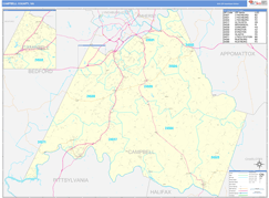 Campbell County, VA Digital Map Basic Style