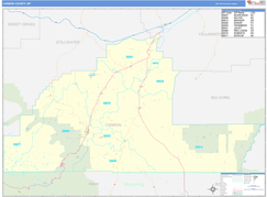 Carbon County, MT Digital Map Basic Style