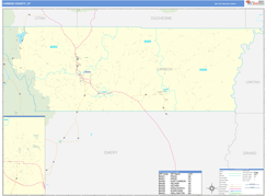 Carbon County, UT Digital Map Basic Style