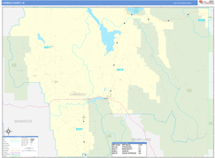 Caribou County, ID Digital Map Basic Style