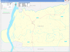 Carlisle County, KY Digital Map Basic Style