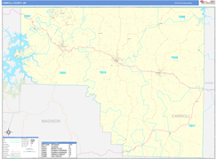 Carroll County, AR Digital Map Basic Style