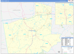 Carroll County, GA Digital Map Basic Style