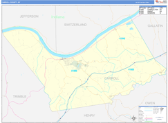 Carroll County, KY Digital Map Basic Style