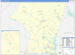 Carroll County, MD Digital Map Basic Style