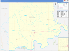Carroll County, MO Digital Map Basic Style