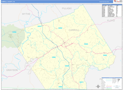Carroll County, VA Digital Map Basic Style