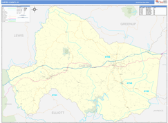 Carter County, KY Digital Map Basic Style