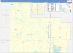 Carter County, OK Digital Map Basic Style