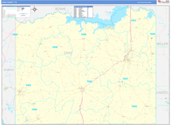 Cass County, TX Digital Map Basic Style