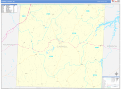 Caswell County, NC Digital Map Basic Style