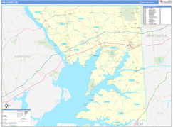 Cecil County, MD Digital Map Basic Style