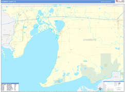 Chambers County, TX Digital Map Basic Style