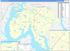 Charles County, MD Digital Map Basic Style