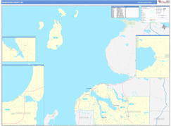 Charlevoix County, MI Digital Map Basic Style