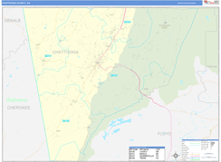 Chattooga County, GA Digital Map Basic Style