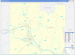 Chemung County, NY Digital Map Basic Style