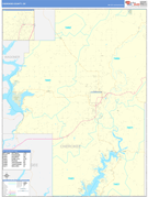 Cherokee County, OK Digital Map Basic Style