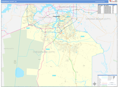 Chesapeake County, VA Digital Map Basic Style