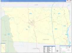 Chester County, SC Digital Map Basic Style