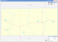 Cheyenne County, CO Digital Map Basic Style