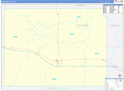 Cheyenne County, NE Digital Map Basic Style