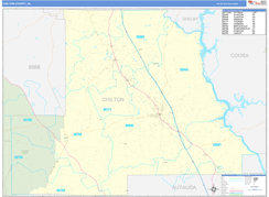 Chilton County, AL Digital Map Basic Style