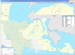 Chippewa County, MI Digital Map Basic Style