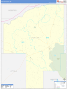 Choctaw County, MS Digital Map Basic Style