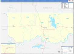 Choctaw County, OK Digital Map Basic Style