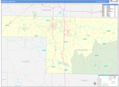 Christian County, MO Digital Map Basic Style