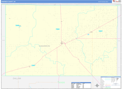 Cimarron County, OK Digital Map Basic Style